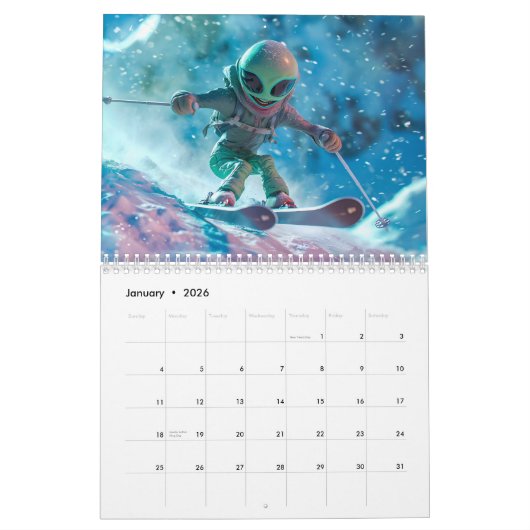 Alien Earth Tour – A Year of Extraterrestrial Adve Kalender (Jan 2026)