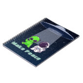 Alien & Earthling Peace auf einem Notebook Notizblock (Linke Seite)