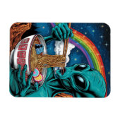 Alien Eating Noodles Magnet (Horizontal)