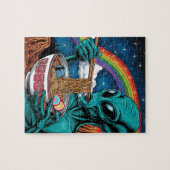 Alien Eating Noodles Puzzle (Horizontal)