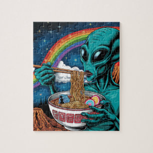 Alien Eating Noodles Puzzle