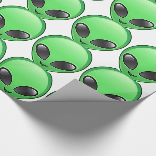 Alien Eemoji Geschenkpapier (Ecke)