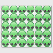 Alien Eemoji Geschenkpapier (Flach)