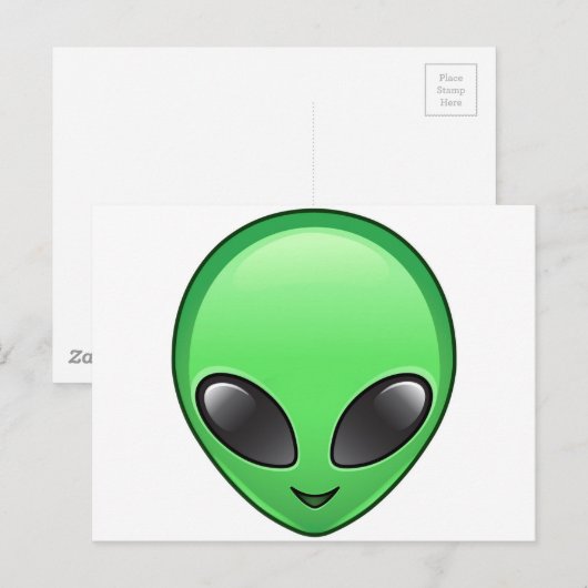 Alien Eemoji Postkarte (Vorne/Hinten)