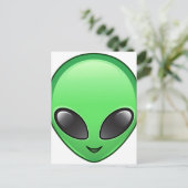 Alien Eemoji Postkarte (Stehend Vorderseite)
