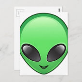 Alien Eemoji Postkarte (Vorne/Hinten)
