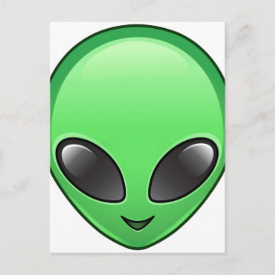 Alien Eemoji Postkarte
