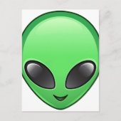 Alien Eemoji Postkarte (Vorderseite)