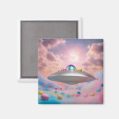 Alien Egg Delivery: Funny Osterfantasy Magnet (Vorderseite/Rückseite)