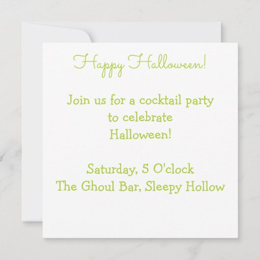 Alien Einladung (Rückseite)