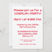 Alien Einladung (Rückseite)