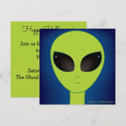 Alien Einladung (Vorne/Hinten)