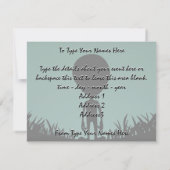 Alien Einladungen Personalisierte Niedliche Alien (Rückseite)