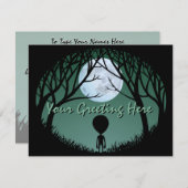 Alien Einladungen Personalisierte Niedliche Alien (Vorne/Hinten)