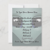 Alien Einladungen Personalisierte Niedliche Alien  (Rückseite)