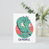 Alien ekelt Leute Postkarte (Stehend Vorderseite)