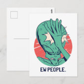 Alien ekelt Leute Postkarte (Vorne/Hinten)