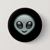Alien Emoji Knopf Button (Vorderseite)