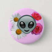 alien emoji Knopf Button (Vorderseite)