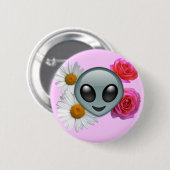 alien emoji Knopf Button (Vorne & Hinten)
