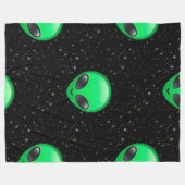 Alien Emojis Fleece Decke (Vorderseite (Horizontal))