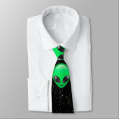Alien Emojis mens neck Krawatte (Gebunden)