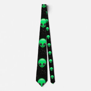 Alien Emojis mens neck Krawatte