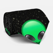Alien Emojis mens neck Krawatte (Gerollt)