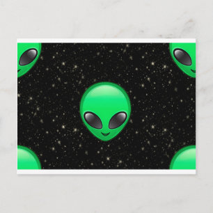 Alien Emojis Postkarte