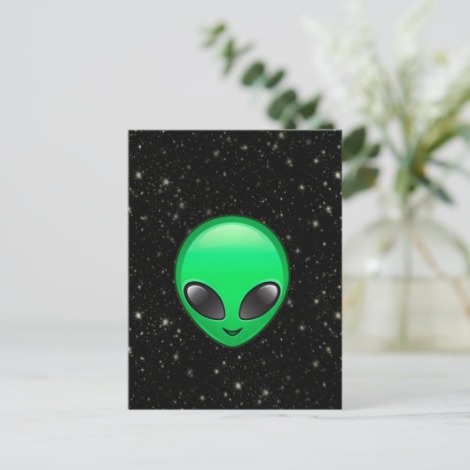 Alien Emojis Postkarte (Stehend Vorderseite)
