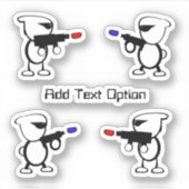 Alien Enemies mit Laserstrahl Aufkleber (Vorderseite)