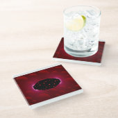 Alien - Energiequelle mit Hintergrundbereichen Glasuntersetzer (Schrägansicht)