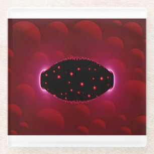 Alien - Energiequelle mit Hintergrundbereichen Glasuntersetzer