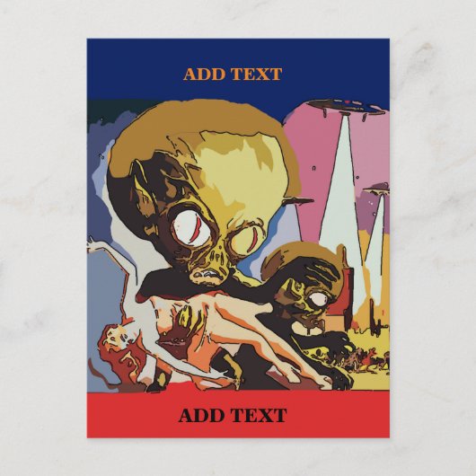 Alien Entführer Text bearbeiten, Karte (Vorderseite)