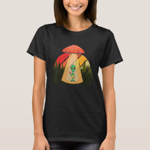 Alien entführte UFO Mushroom Psychedelic Trippy-Ou T-Shirt