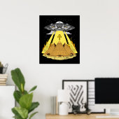 Alien Entführung ägyptische Pyramiden Antikes UFO Poster (Heimbüro)