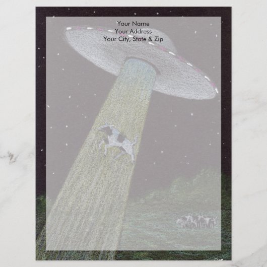 Alien Entführung Briefkopf (Vorderseite)