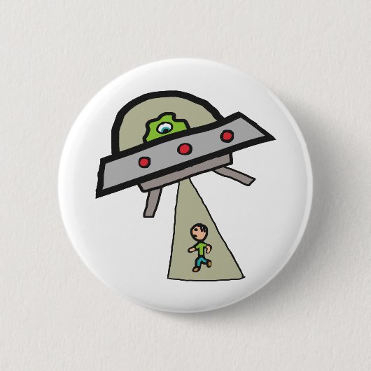 Alien Entführung Button (Vorderseite)