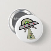 Alien Entführung Button (Vorne & Hinten)