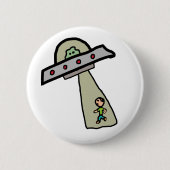 Alien Entführung Button (Vorderseite)
