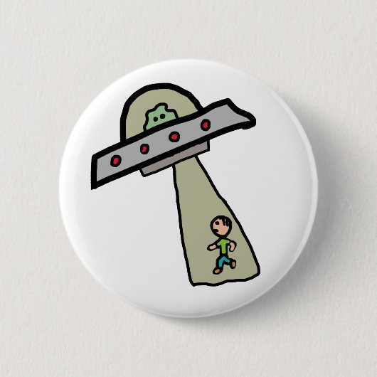 Alien Entführung Button (Vorderseite)