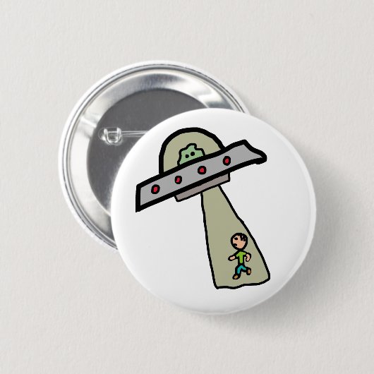 Alien Entführung Button (Vorne & Hinten)