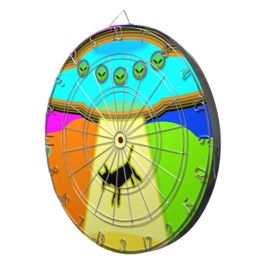 Alien Entführung Dartscheibe (Vorderseite rechts)