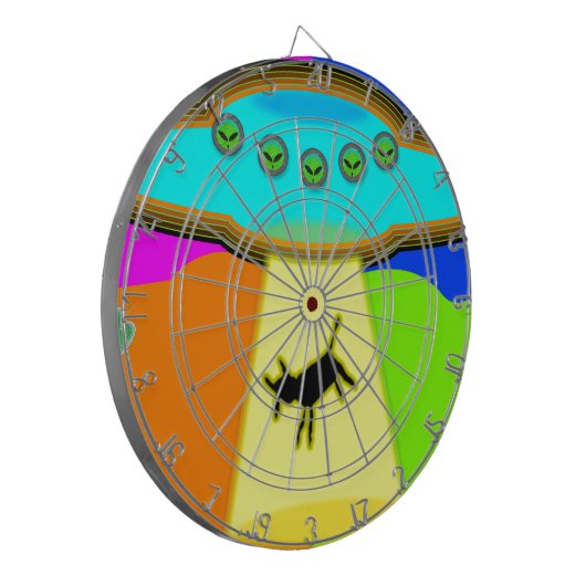 Alien Entführung Dartscheibe (Vorderseite Links)