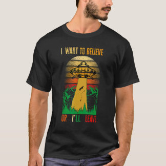 Alien Entführung Fischen Mann in dem Raum, den ich T-Shirt