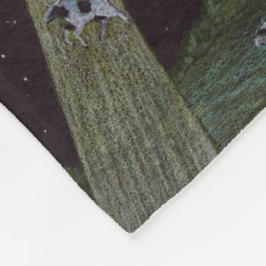 Alien Entführung Fleecedecke (Ecke)