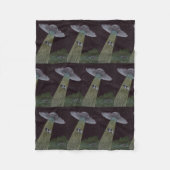 Alien Entführung Fleecedecke (Vorderseite)