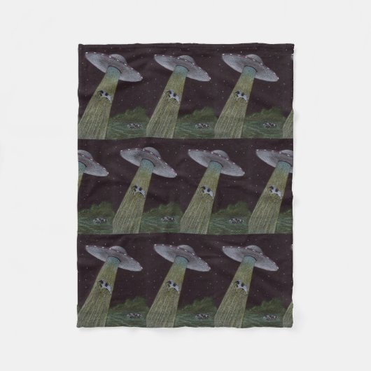 Alien Entführung Fleecedecke (Vorderseite)