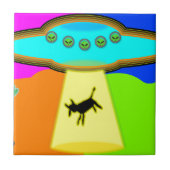 Alien Entführung Fliese (Vorderseite)