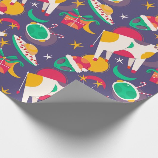 Alien Entführung Geschenkpapier (Ecke)